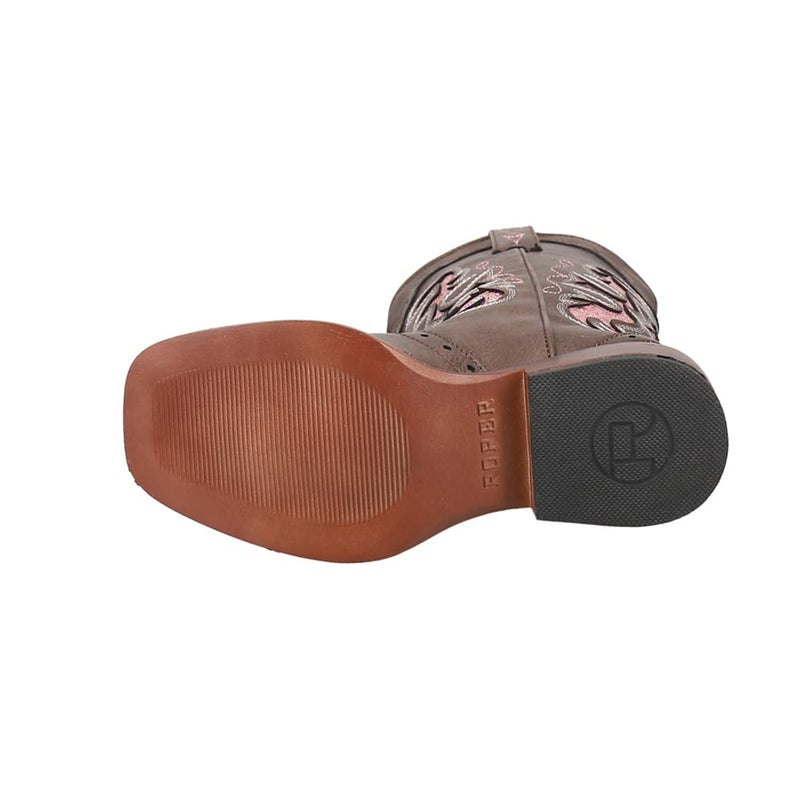 ROPER Kids Girls Lexi Rhinestone Square Toe Casual Boots Mid Calf - Brown - Size 11 M - Image 5